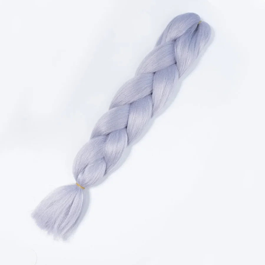 Synthetic Jumbo Braid Kanekalon Braiding Hair 24in | Ombre & Solid Colors | 100g
