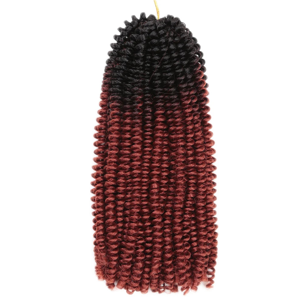 Spring Twist Crochet Hair 12 Inch – Afro Fluffy Synthetic Twist Braids | Ombre & Solid | 25 Colors - view 17