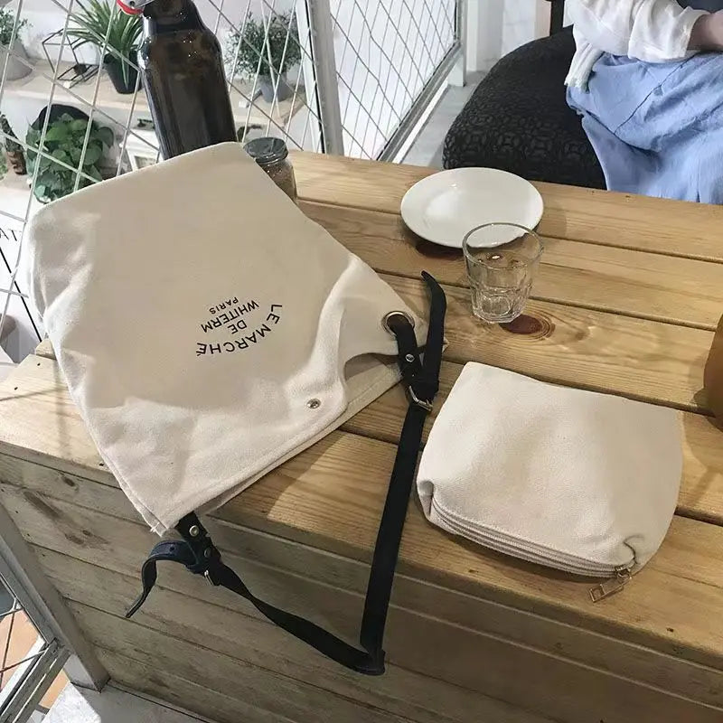 Large Capacity Canvas Handbag for Women | Designer Letter Shoulder Crossbody Bag | Luxury Big Shopper Tote & Purse Luxegan