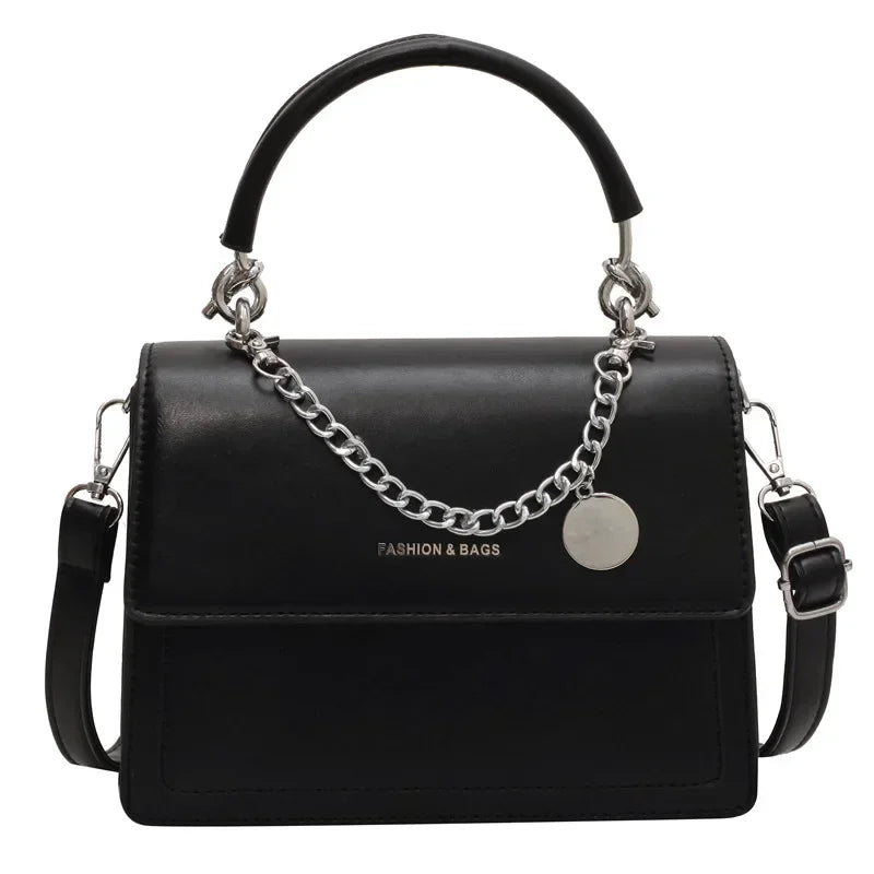 Luxury Hard Square Crossbody | Fashion Chain Shoulder Bag Luxegan