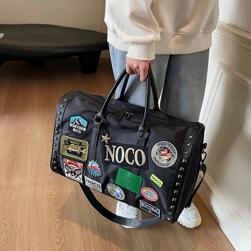 Fashionable Simple Polyester Travel Tote Bag | Large Capacity Hand-held Luggage Bag for Outdoor Sports & Gym Luxegan