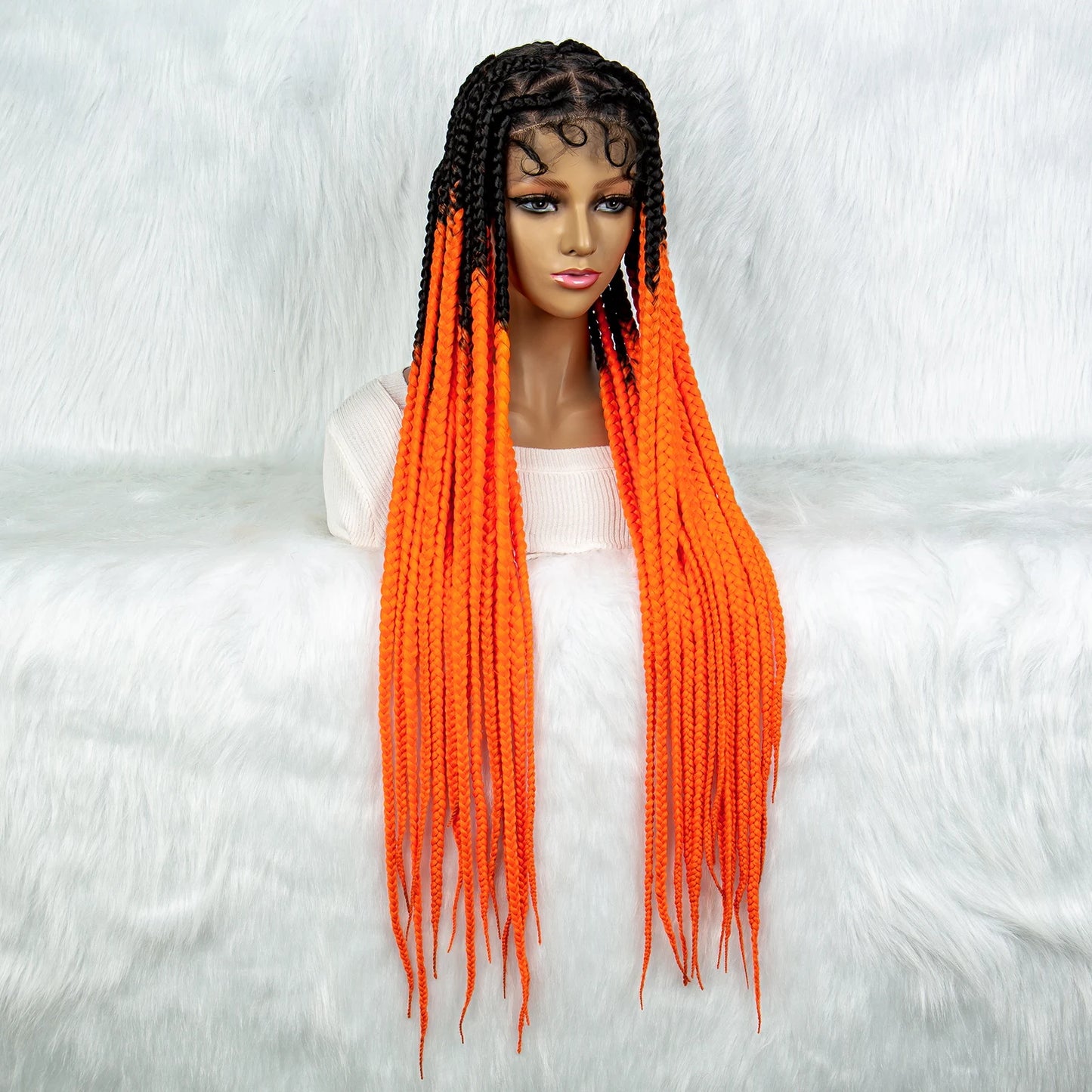 KIMA Colorful Braided Wig | Full Lace | Butterfly Locs & Dreadlocks Options Luxegan