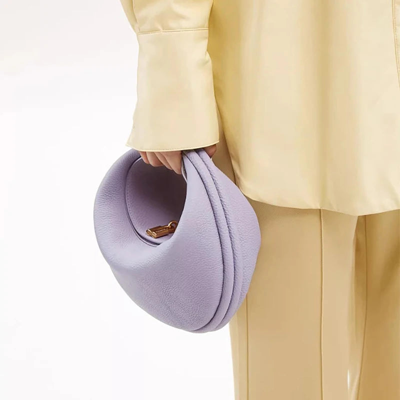 High-end Moon Bag | Light Luxury Leather Versatile Handbag & Messenger Bag Luxegan