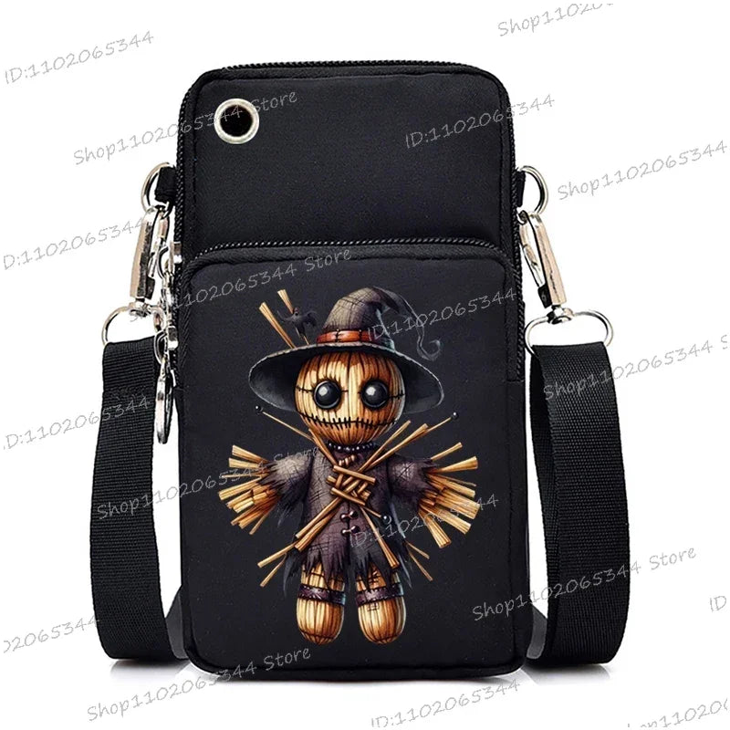 Mini Mobile Phone Bag | Gothic Doll Pattern Crossbody Bag Luxegan
