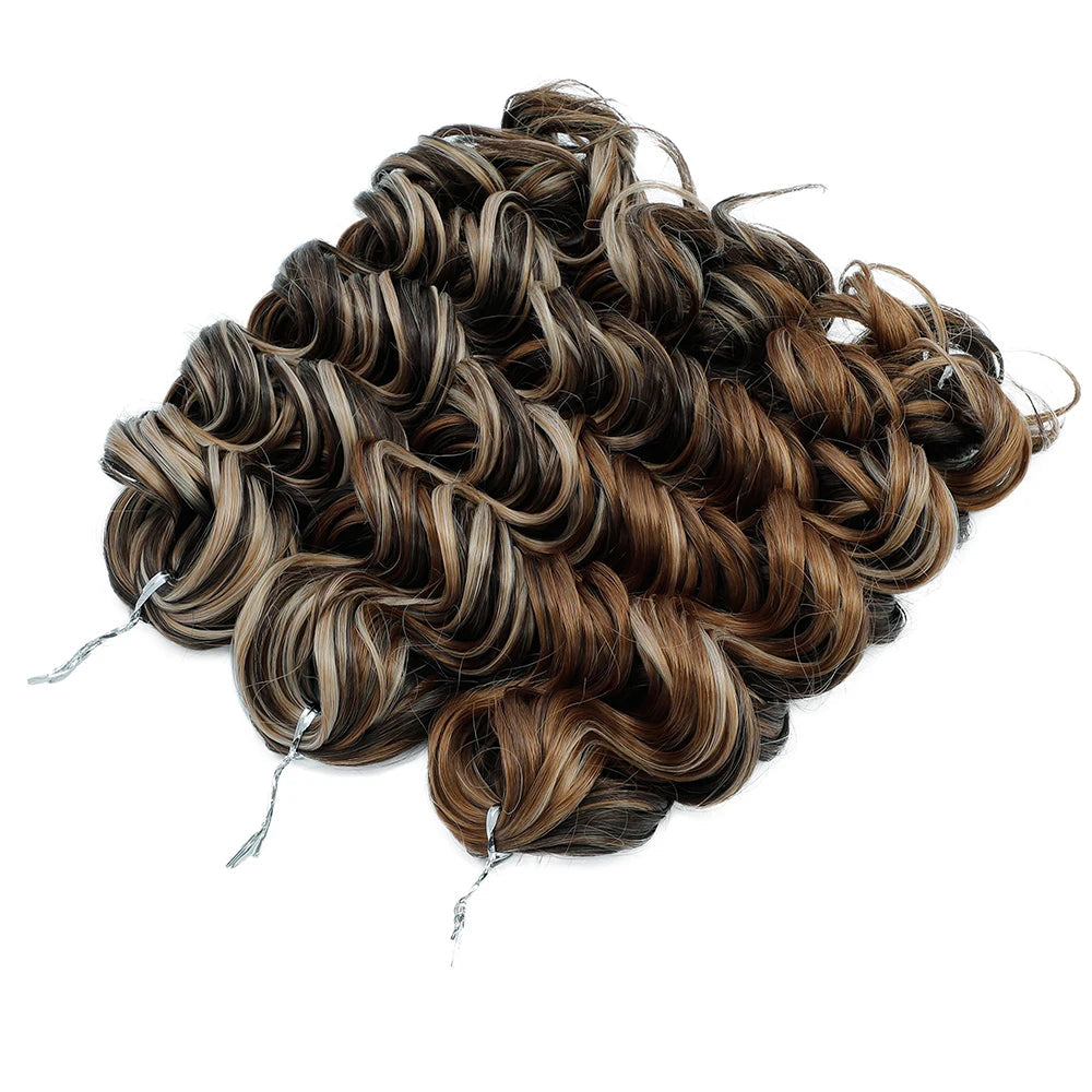 16 Inch Synthetic Loose Deep Crochet Hair | Ombre Braiding Extensions Luxegan
