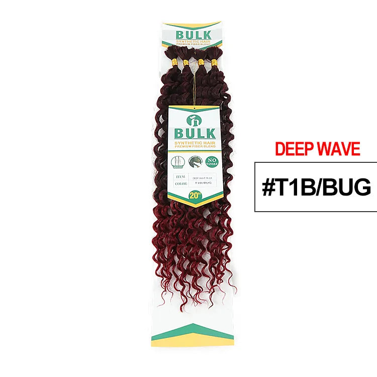 Deep Wave Boho Braids Synthetic Hair – Bulk Braiding Hair for Boho & Knotless Styles