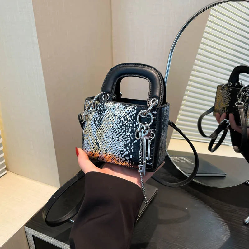 Fashion Classic Women's Mini Handbag | Small Square Bag & Serpentine Crossbody Luxegan