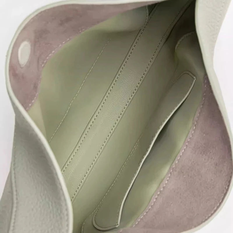 High-end Moon Bag | Light Luxury Leather Versatile Handbag & Messenger Bag Luxegan