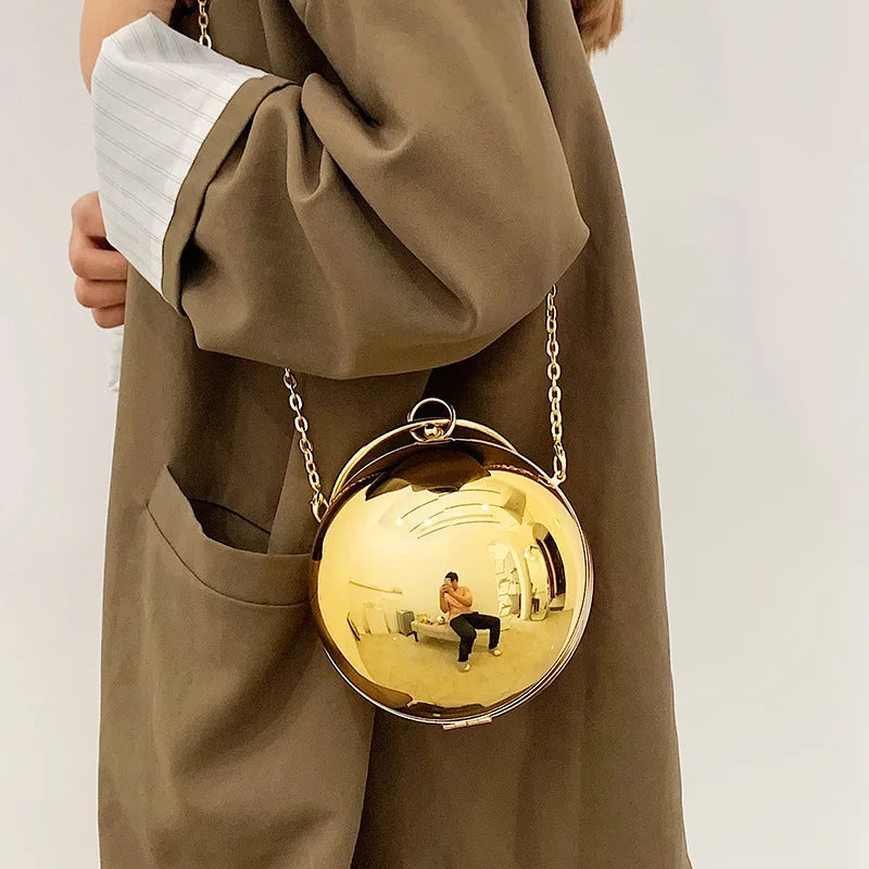 Luxury Women's Round Ball Evening Bag | Fashion Party Clutch & Purse Luxegan