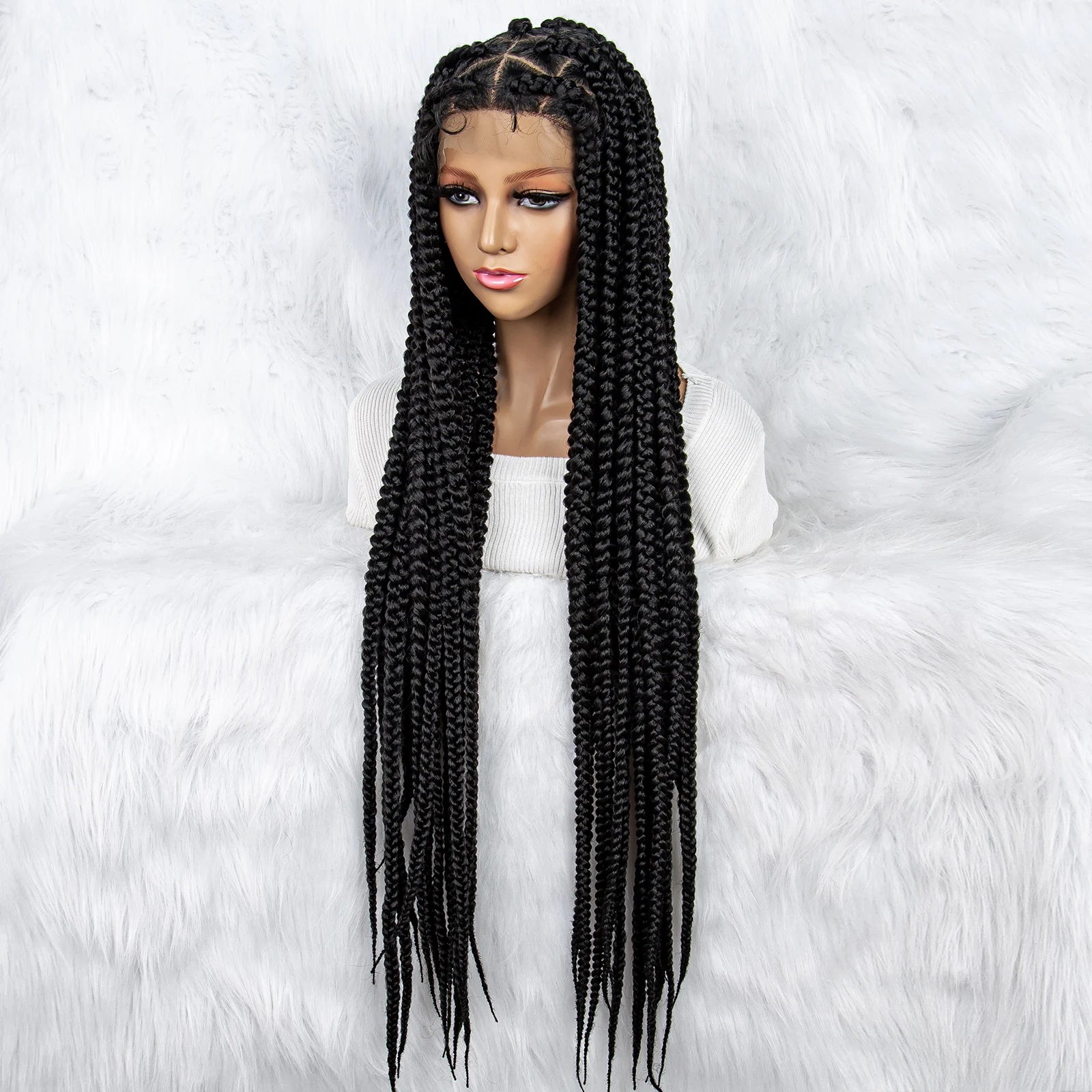 KIMA Colorful Braided Wig | Full Lace | Butterfly Locs & Dreadlocks Options Luxegan