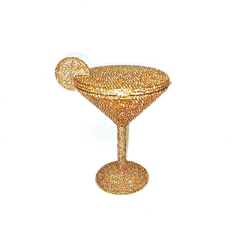 Funny-Shape Luxury Diamond Clutch | Sophisticated Crystal Evening Bag | Elegant Geometric Bridal Minaudière | "Dignified" Hard-Shell Metallic Purse for Evening Parties Luxegan