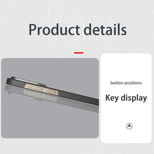 For OnePlus 15 phone case Kevlar aramid fiber hard shell carbon fiber ultra-thin lightweight magnetic business protective cover