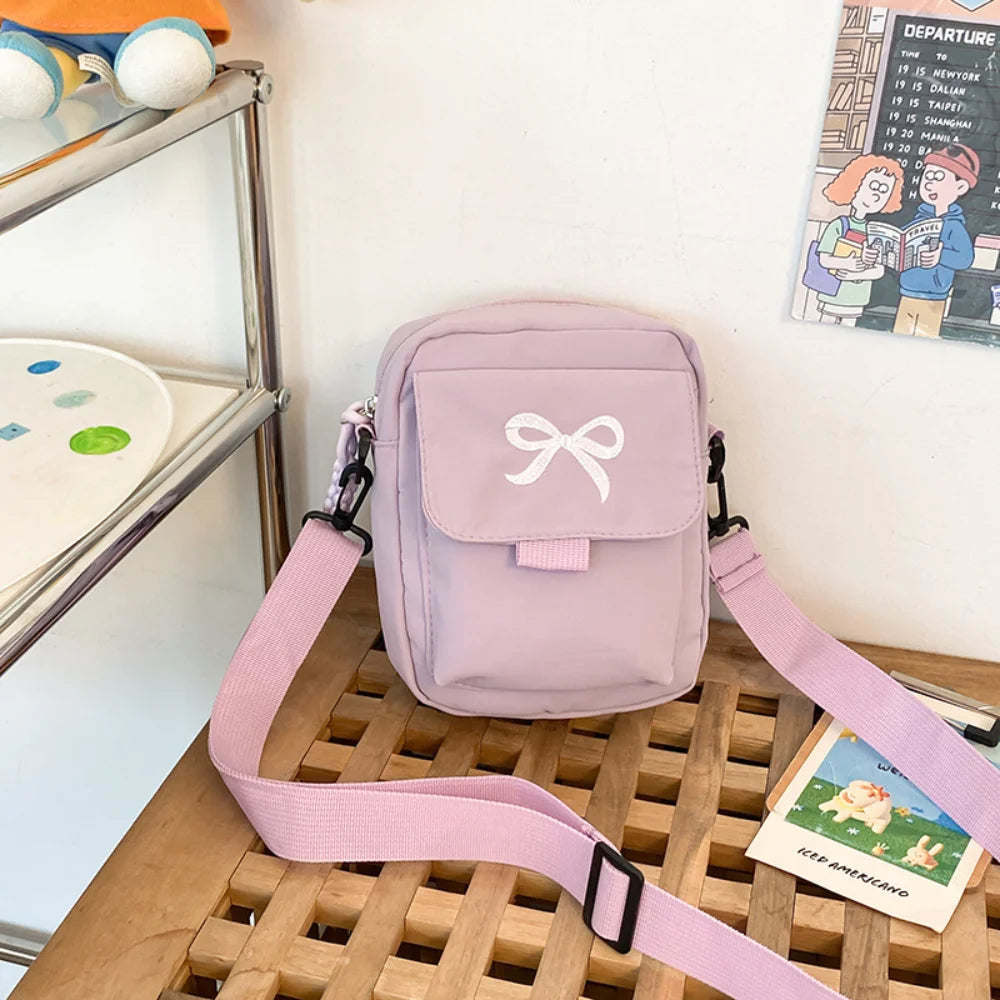 Fashionable Mobile Phone Bag | Bow Messenger & Crossbody Purse Luxegan