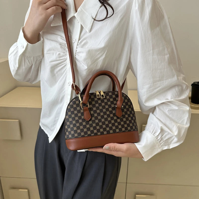 Small Plaid Shell Bag | Fashion Shoulder & Crossbody Purse Luxegan