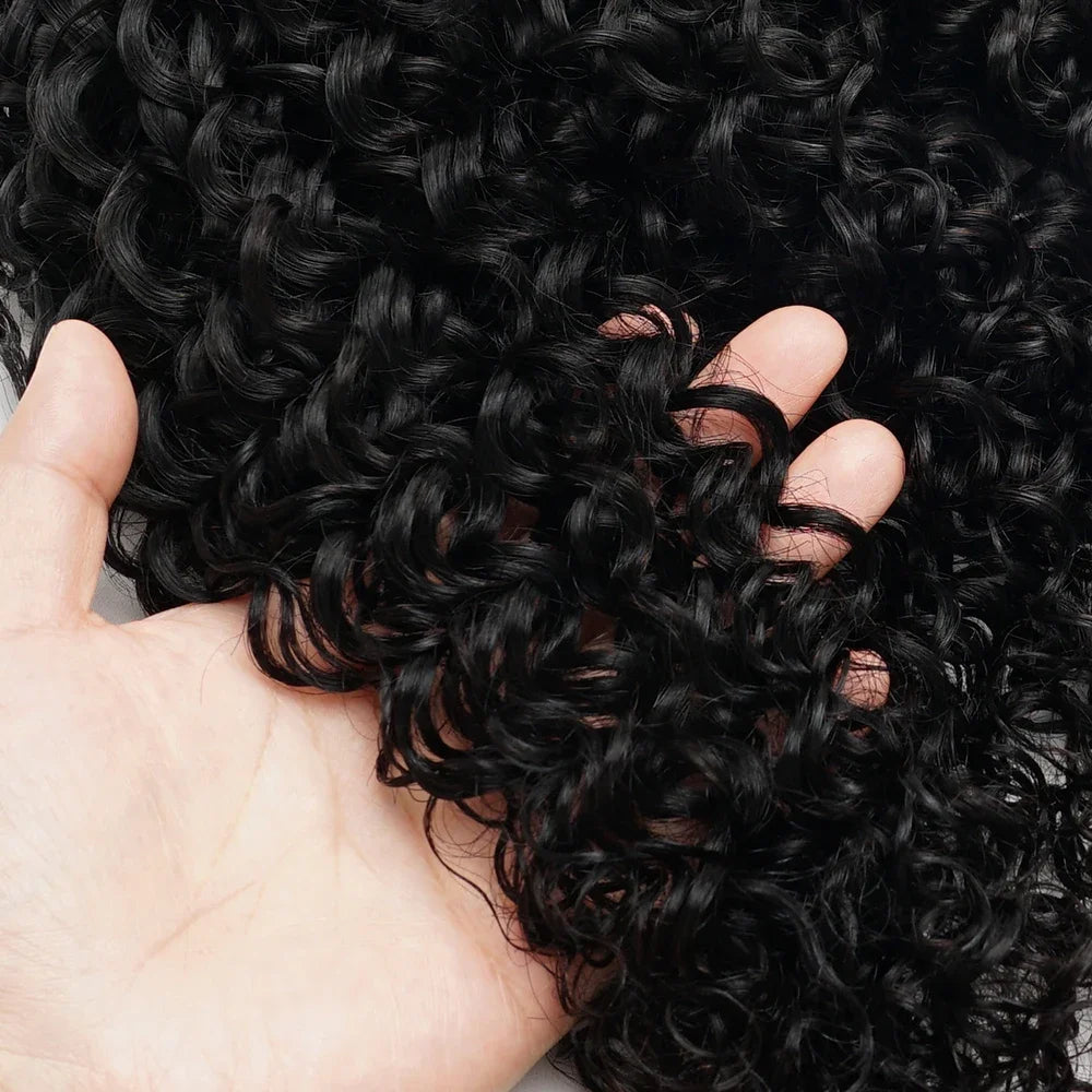 Jerry Curly Human Hair Crochet Hair | 100g | 14–24 Inch Luxegan