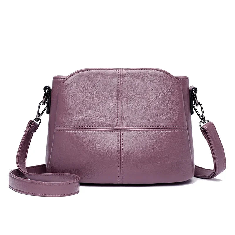 Soft PU Retro Bucket Crossbody | Small Fashion Handbag Luxegan