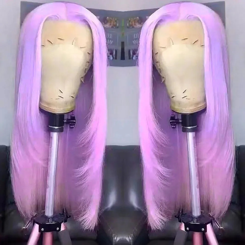 Light Pink Layered Straight Bob | Sophisticated 13x4 HD Transparent Lace Frontal | Elegant 12-Inch High-Temperature Fiber Wig | "Dignified" Natural Hairline Glueless Wig for Daily Wear & Cosplay Luxegan