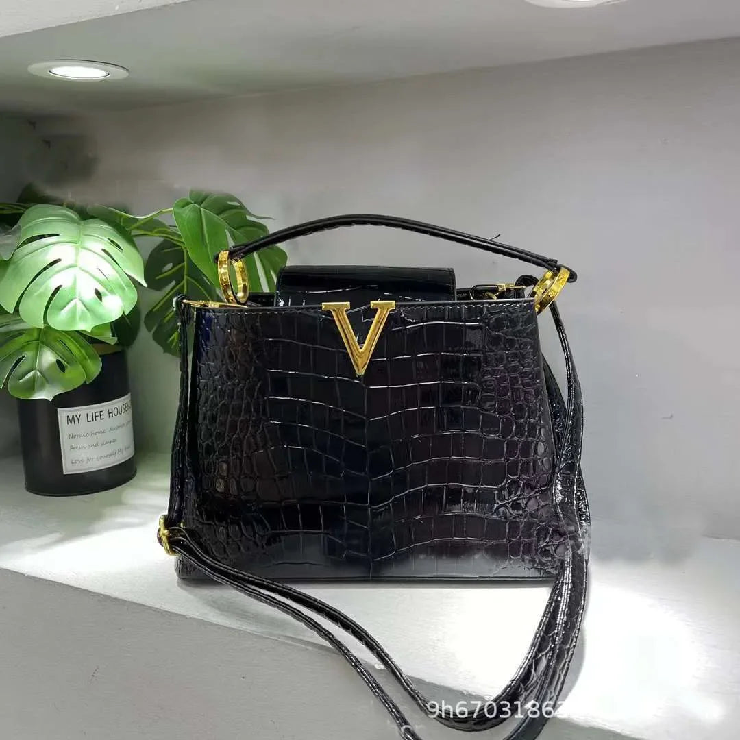 Microfiber Synthetic Leather Baguette Bag | Designer Crossbody Shoulder Purse & Travel Tote Luxegan