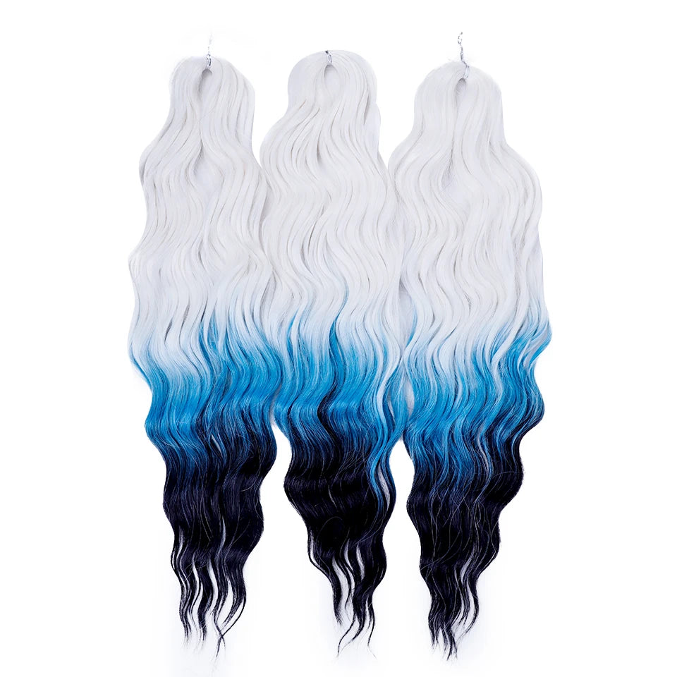 FREEDOM Synthetic Water Wave Crochet Braiding Hair 24 Inch – Ombre & Multi-Tone | 88 Colors | 300g - view 67