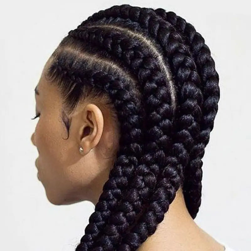 20-36 Inch Jumbo Box Cornrow Faux Locs Wig | Full Lace