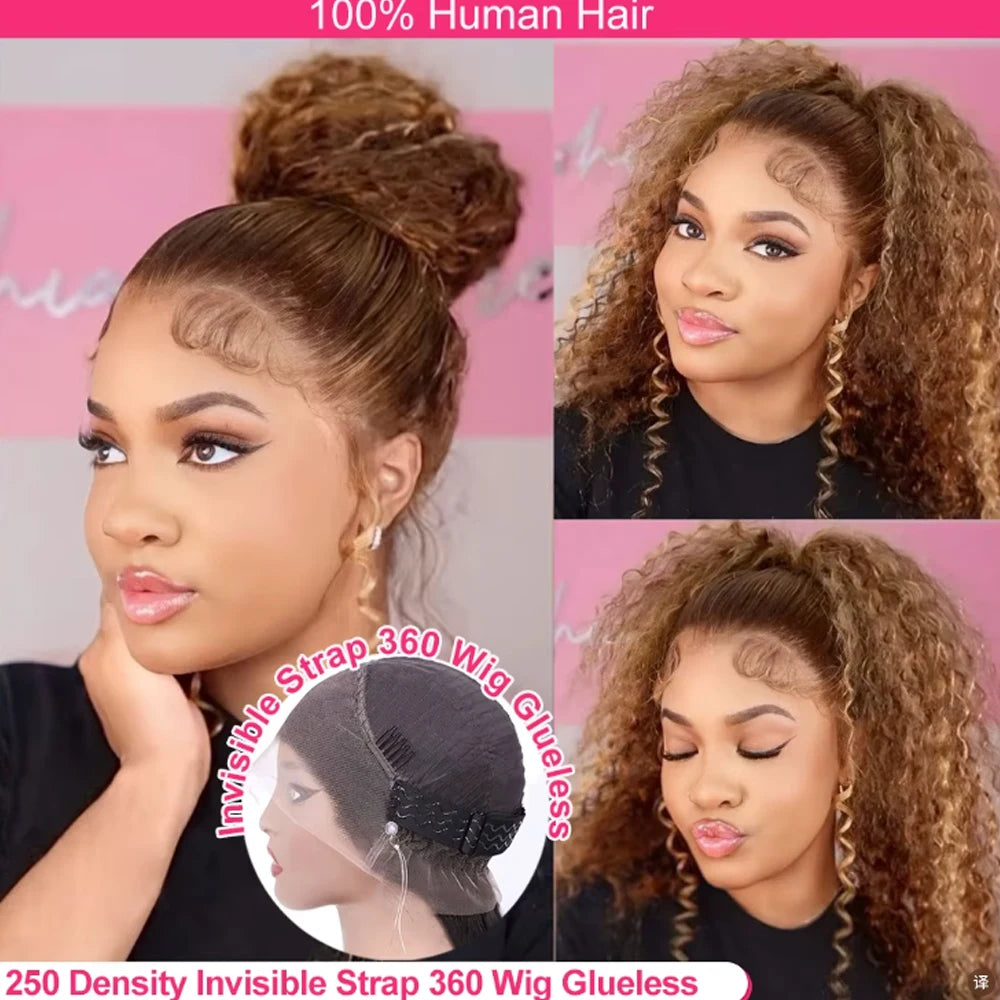 Burgundy Deep Wave Frontal Wig | Sophisticated 360 Full HD Lace Silhouette | Elegant 250% High - view 5