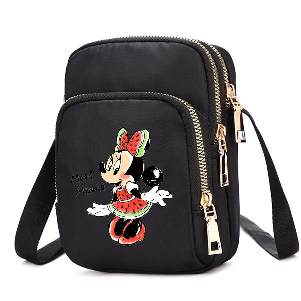 Mickey & Minnie Mouse Shoulder Bag | Cartoon Crossbody Handbag Luxegan