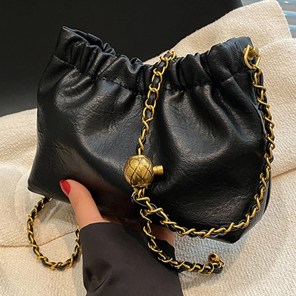 Women's Pleated Hobo Bag | PU Leather Crossbody Tote, Messenger Bag & Stylish Purse Luxegan