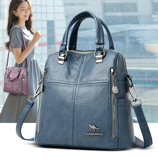 Stylish Women's PU Leather Bucket Bag | Fashionable Crossbody Handbag & Shoulder Bag | Lightweight Durable Tote with Interior Compartment | Casual & Versatile Everyday Purse Luxegan