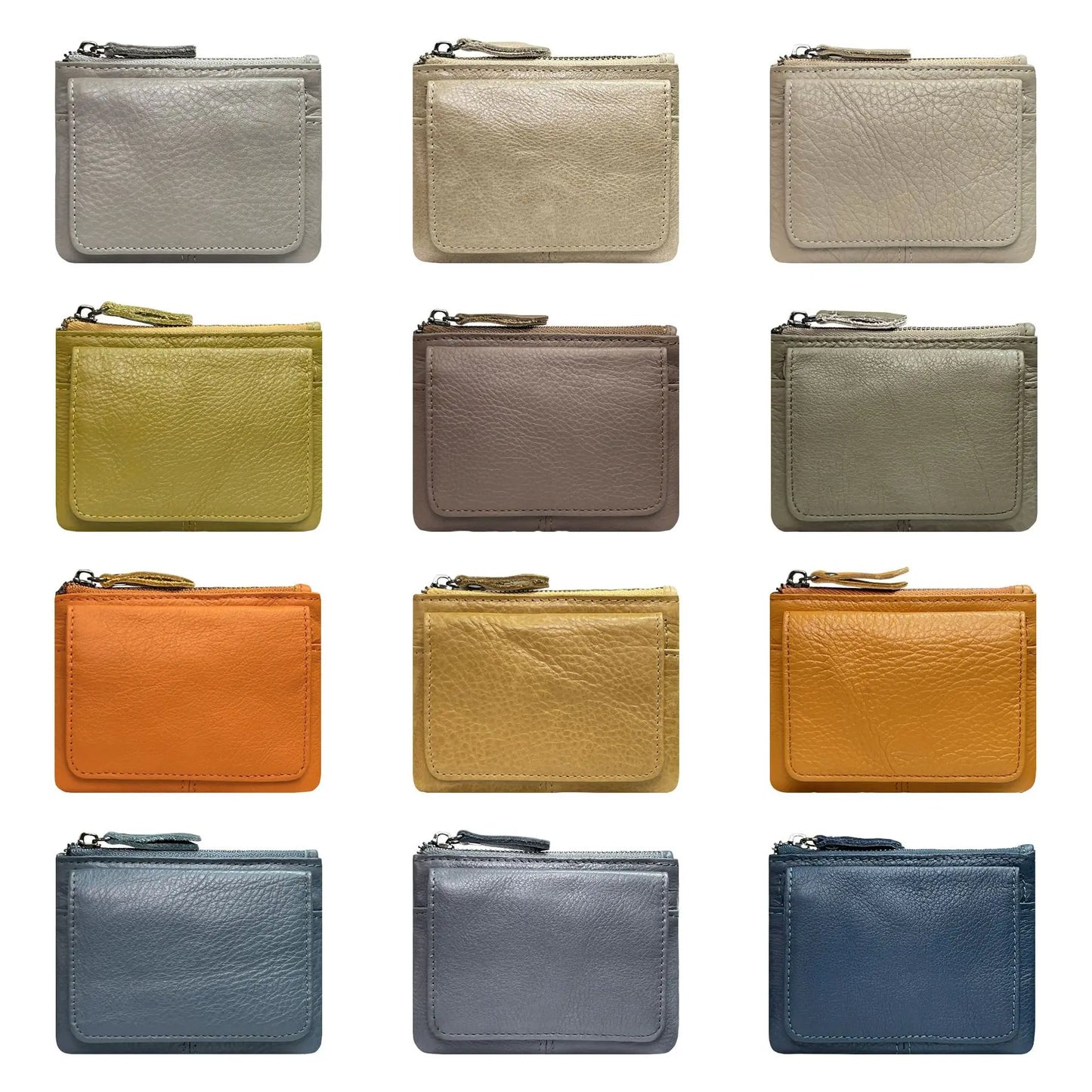 New Cow Leather Card Bag | Slim Credit Card Holder & Coin Purse Luxegan