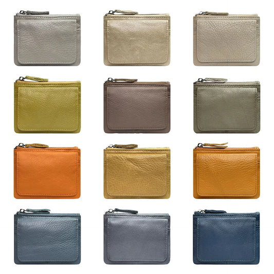 New Cow Leather Card Bag | Slim Credit Card Holder & Coin Purse Luxegan