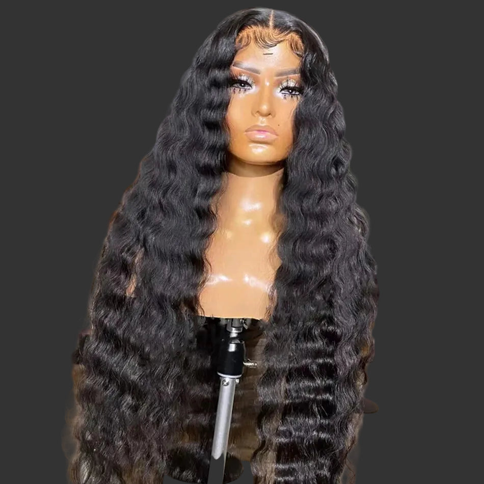 Honey Blonde Ombre Loose Deep Wave HD Lace Wig | Sophisticated 13x6 Transparent Frontal | Elegant "Brazilian Remy" 26+ Inch Silhouette | "Dignified" Pre-Plucked Curly Human Hair for Radiant Versatile Styling Luxegan