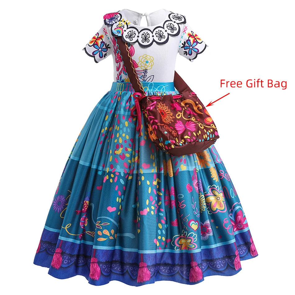 Girls Mirabel Isabela Encanto Costume Girl Princess Dress Children Elsa Anna Rapunzel Cinderella Mermaid Aurora Cosplay Clothes