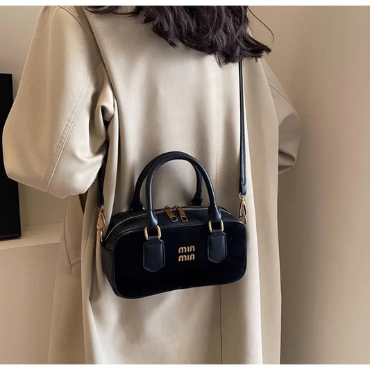 Matte Frosted Bowling Bag | Women's Luxury Crossbody & Handbag Luxegan