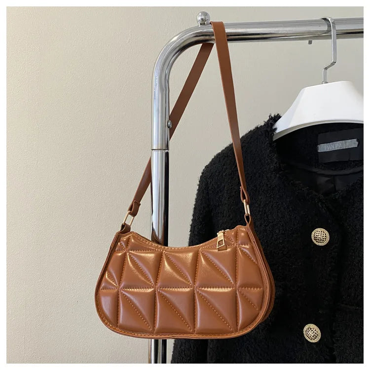 Mini Fashion Female Underarm Shopping Bag Retro Casual Women Totes | Shoulder Bags Female Leather Solid Color Handbag for Women Luxegan