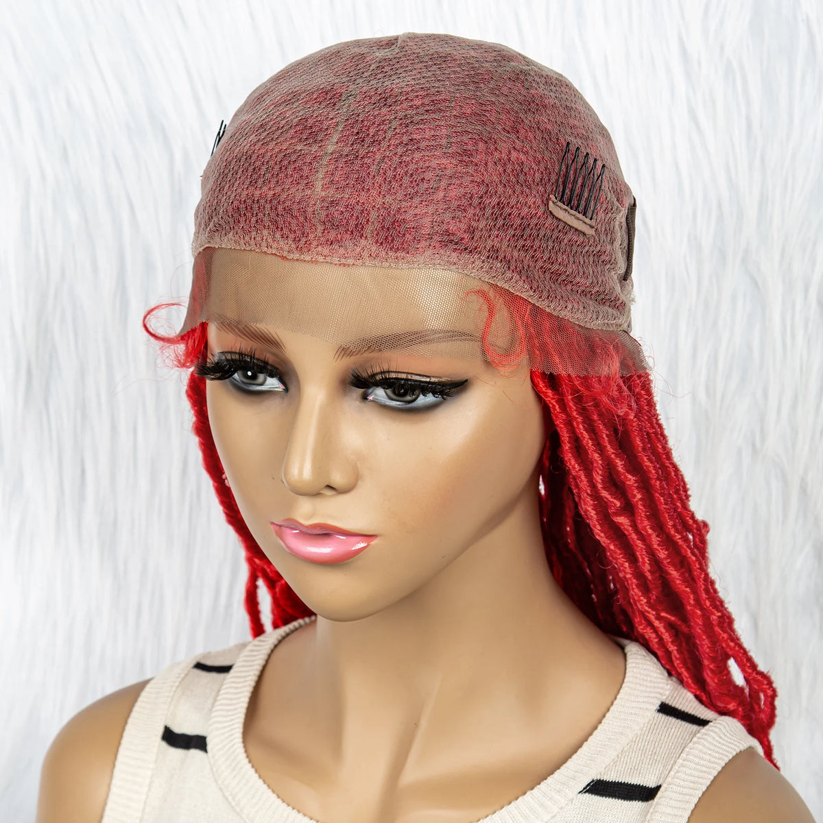 Pink & Blue Braided Wig | Full Lace Butterfly Locs & Dreadlocks