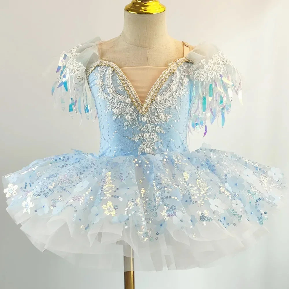 Girls' Tiered Patchwork Tutu Party Dress | Cute Princess Stage Dance Costume | Summer Sleeveless O-Neck Mini Ball Gown Kids Outfit Luxegan