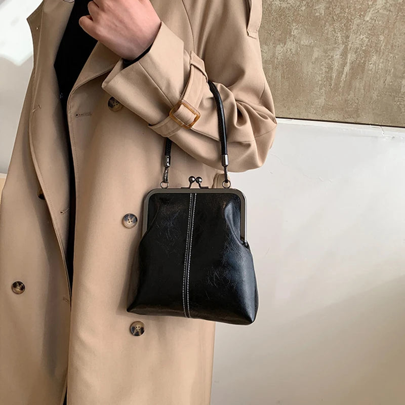 New Women’s Fashion Soft Leather Crossbody Bag | Vintage Evening Party Shoulder Tote | Versatile Cosmetic Bag & Wallet Purse with Elegant Flap Design Luxegan