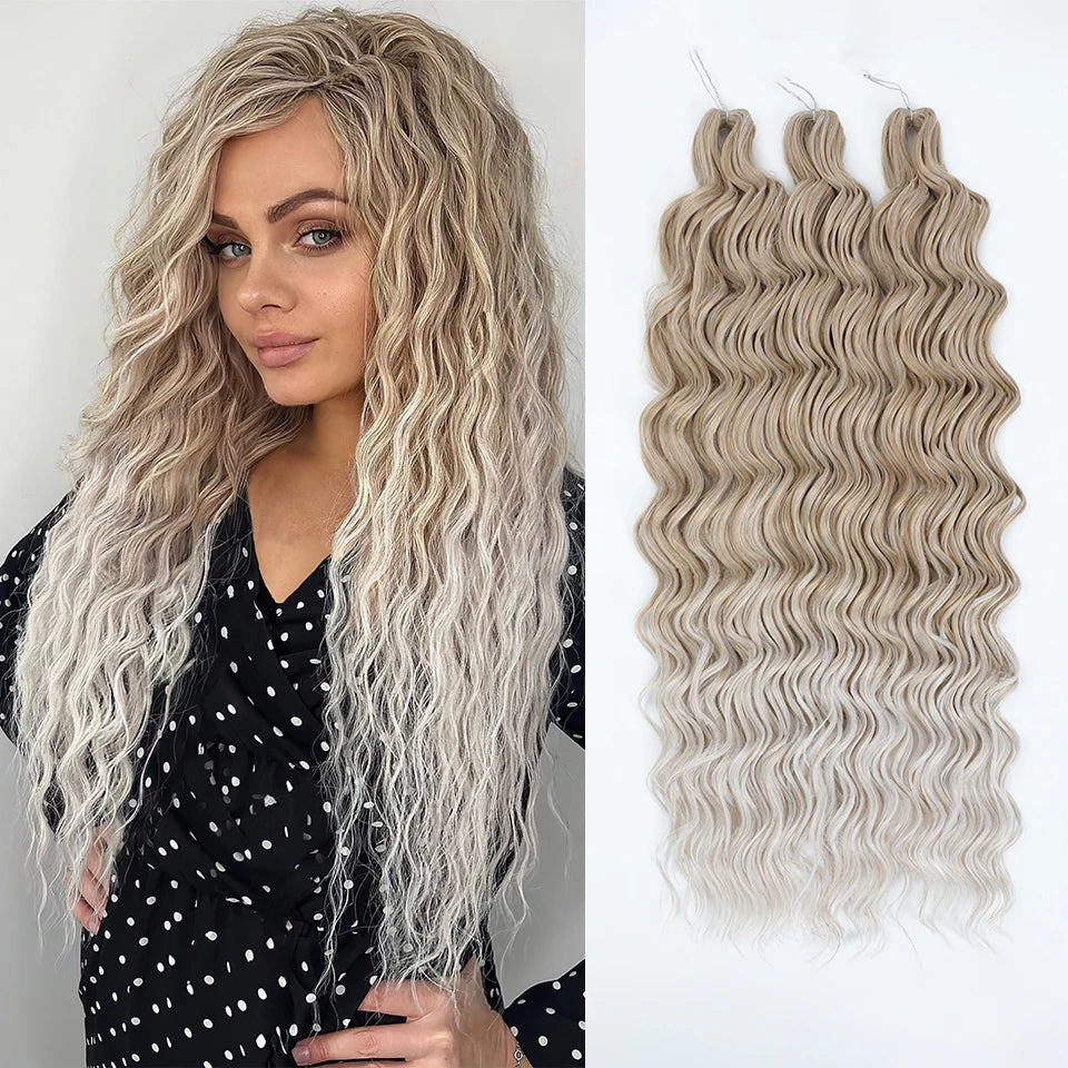 Anna Curls Loose Wave Synthetic Crochet Braiding Hair 24in | 50 Strands | 22 Colors - view 4