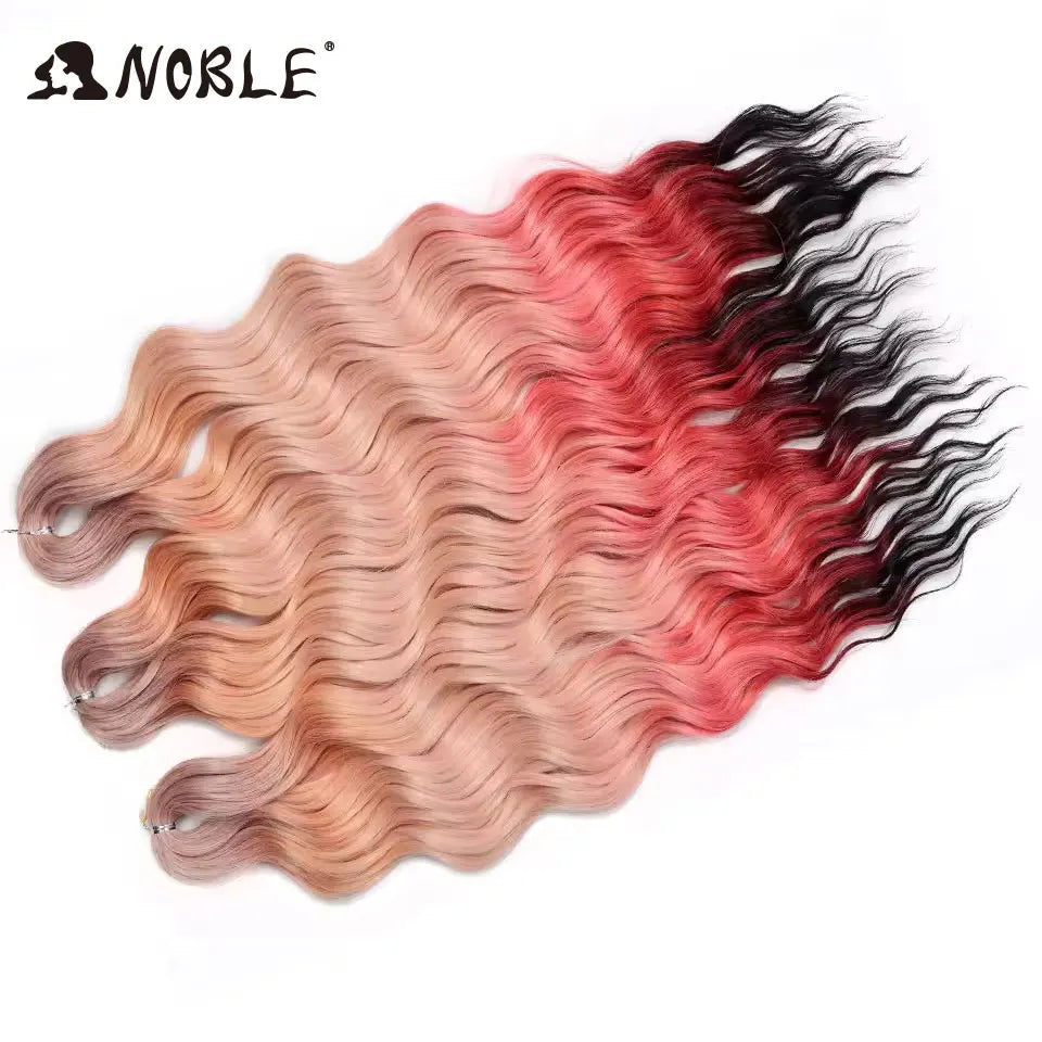 Synthetic Anna Curl Water Wave Crochet Braiding Hair – 24 Inch | 300g | 60 Strands | 88 Ombre & - view 66