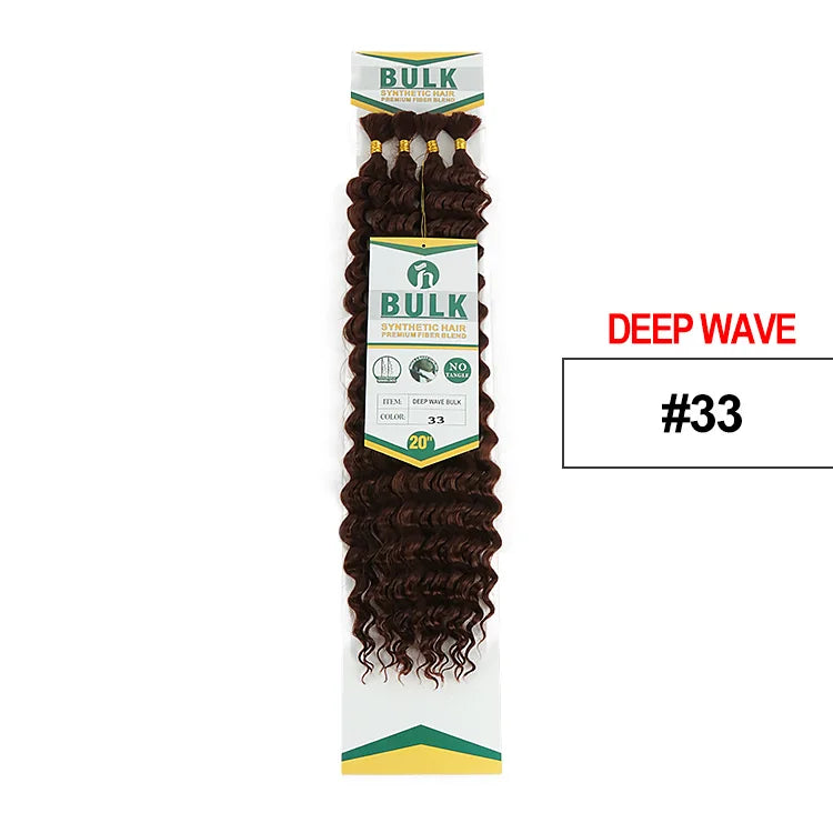 Deep Wave Boho Braids Synthetic Hair – Bulk Braiding Hair for Boho & Knotless Styles