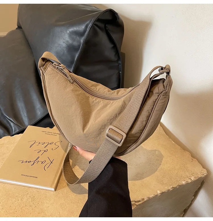 New Color Women’s Nylon Shoulder Bag | Casual Sports Hobo Crossbody | Fashionable Large Capacity Fanny Pack Purse & Handbag Luxegan