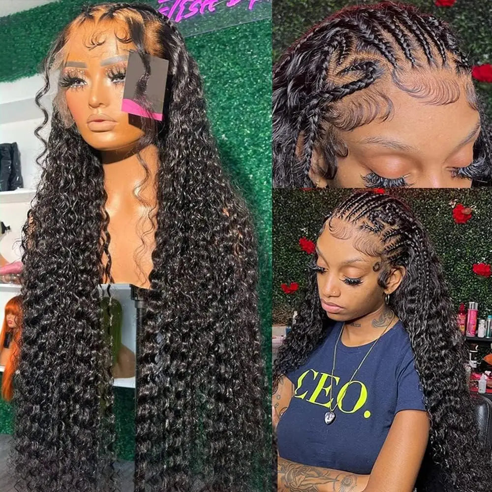 250 Density Deep Wave Lace Front Wig | Sophisticated "Ready to Wear" Glueless Silhouette | Elegant 13x6 HD Lace Frontal Hairpiece | "Dignified" Pre-Cut Transparent Lace Closure Wig for Radiant Versatile Styling Luxegan