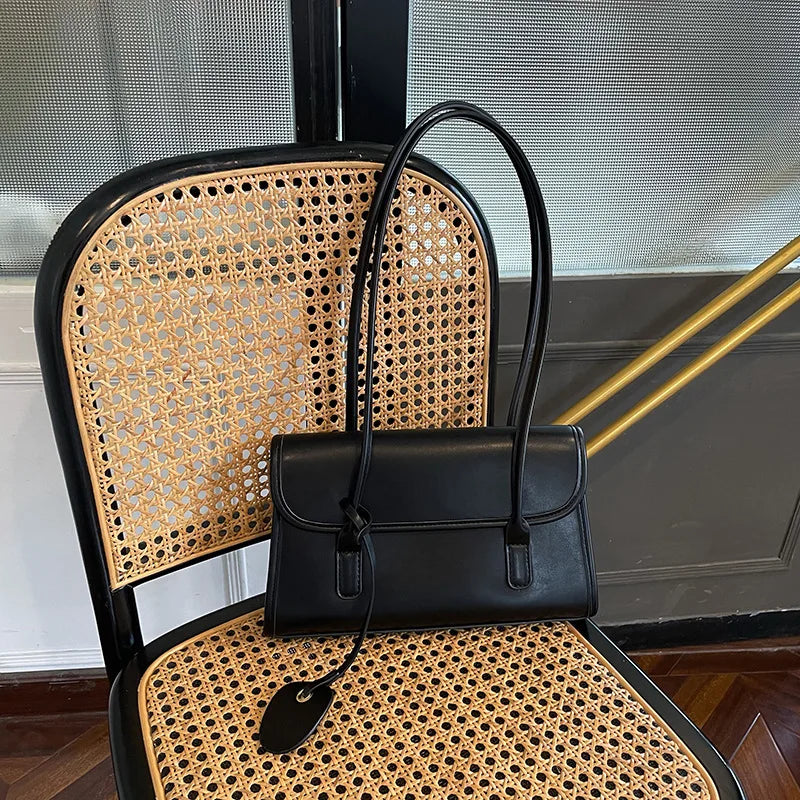 Fashion Designer Luxury Brand PU Leather Shoulder Bag | Simple Solid High Quality Female Square Handbag Luxegan