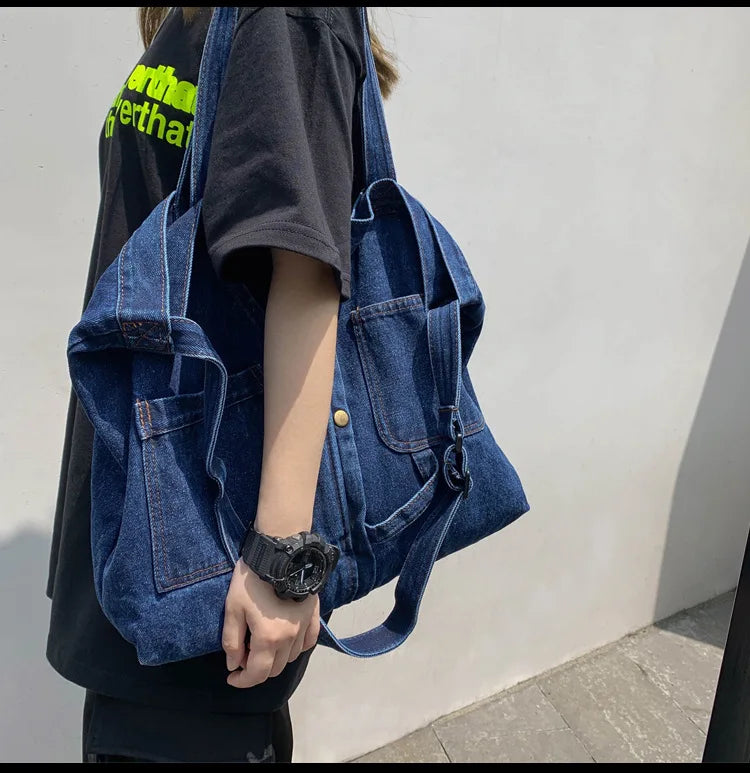 Denim Shoulder Bags for Women | Casual Jeans Bags & Designer Tote Luxegan
