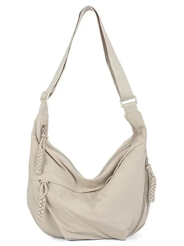 Soft Cloth Hobo Crossbody | Trendy Large Capacity Student Bag Luxegan