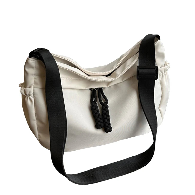Neutral Square Bag | Unisex Casual Canvas & Nylon Crossbody Bag Luxegan