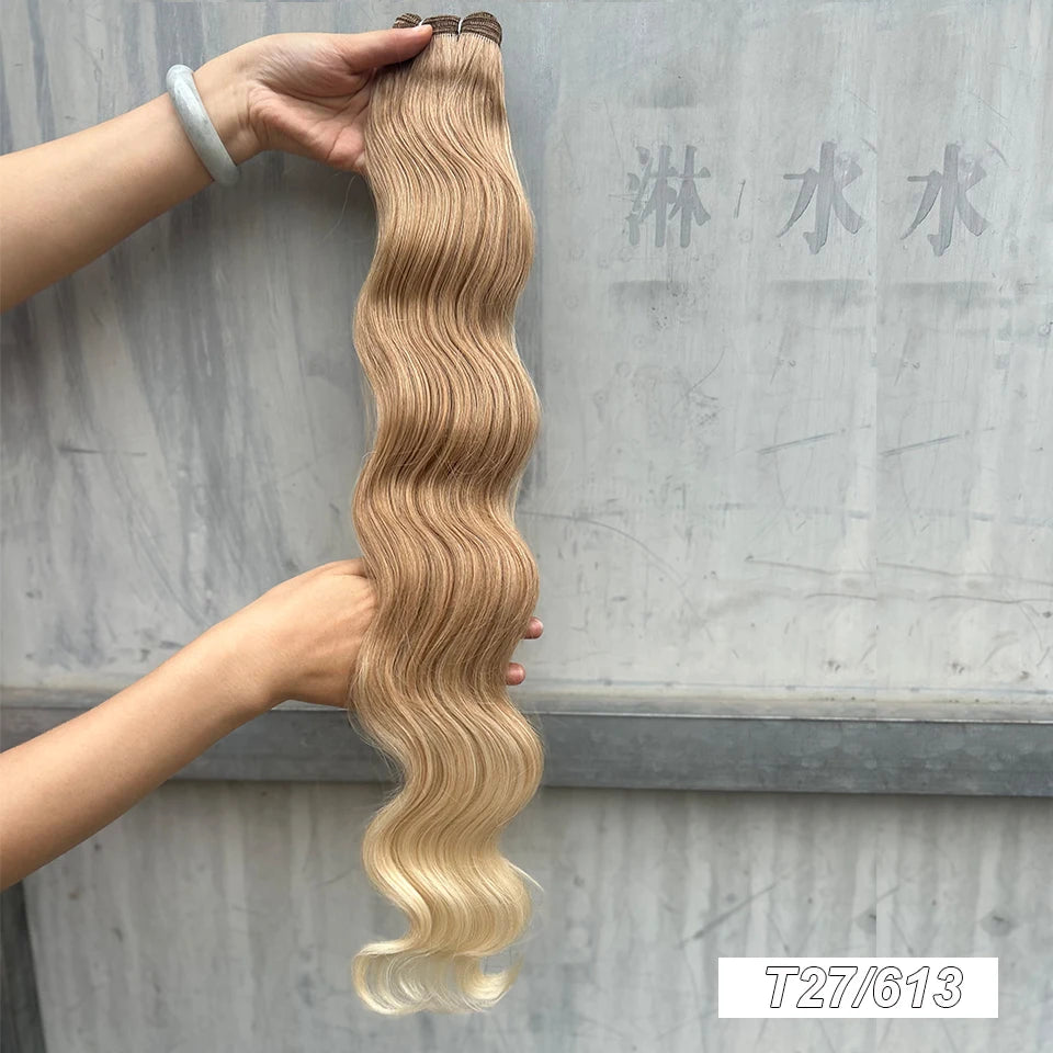High-Temperature Synthetic Body Wave Hair Extensions – 26 & 30 Inch | Piano & Ombre Colors - view 34