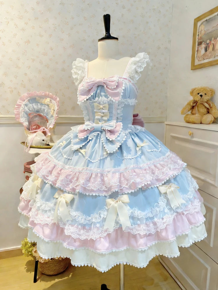 Women's Vintage Sweet Party Dress | Cute Y2k Bandage Birthdays Cake Dress | Elegant O-Neck Slim Fit Mini Dress | Premium Tatting Non-Stretch A-Line Vestido Model HD12215 Luxegan