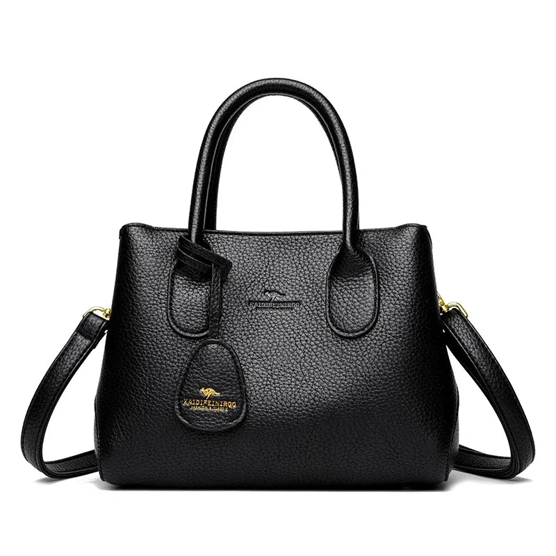 High-Quality PU Leather Women's Handbag | Luxury Shoulder & Crossbody Messenger Bag | Fashionable Multi-Layer Luxegan