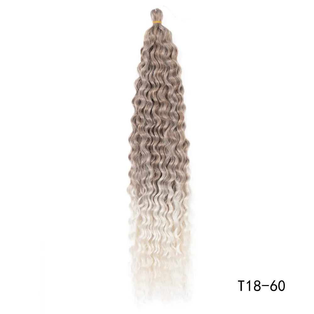 22 Inch Water Wave Twist Crochet Hair | Braiding Extensions